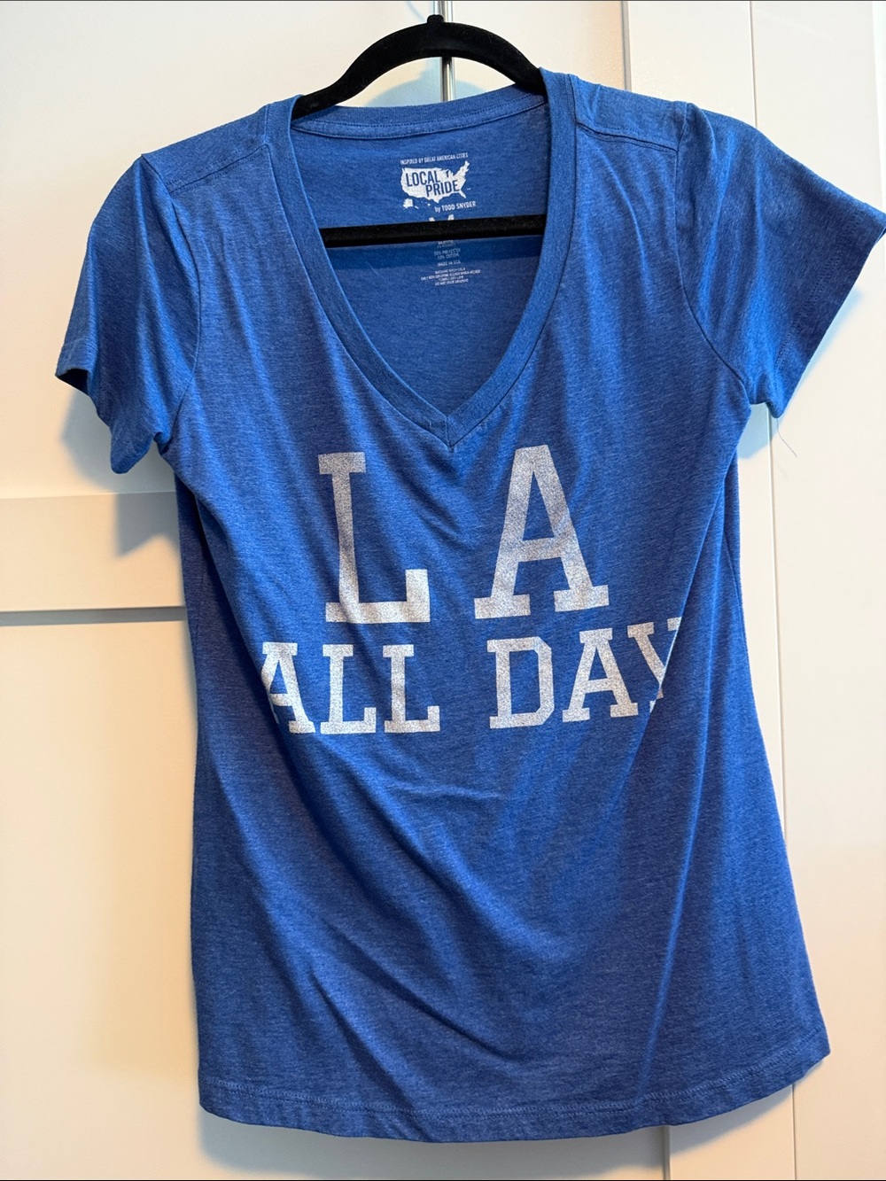 Local Pride LA All Day V-Neck Short Sleeve Tee - Blue